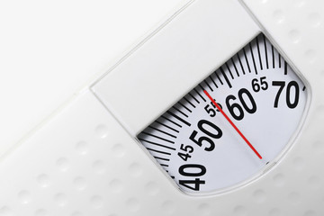 weight scale on white