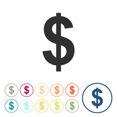 Runde Schaltflächen - Dollar - Geld