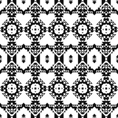 Seamless pattern with american indian style. Tribal ornament plaid. Navajo background. Textile geo print.