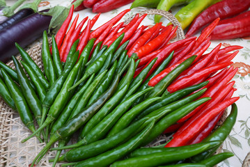 Glossy Asian style hot pepper