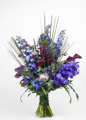 bouquet of spring flowers on white background