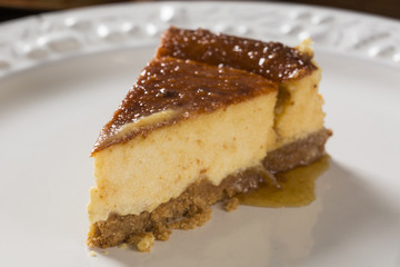 Delicious cheese cake with honey