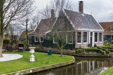 Typical houses of the Zaanse Schans in Holland, the Netherlands