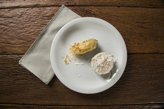 Fillet of haddock with coconut rice