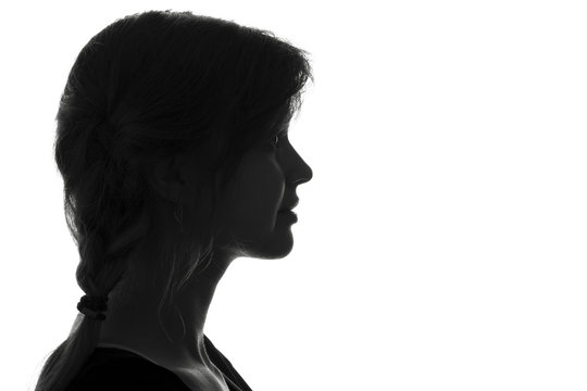 silhouette fashion portrait of a woman
