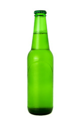 Beer bottle isolated on white background.