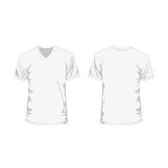 Naklejka premium V-Neck Shirt Weiß