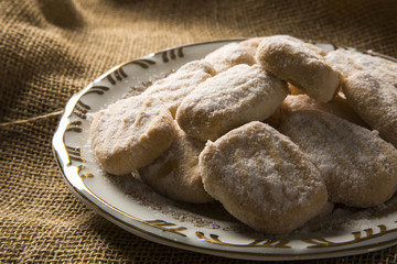 Chestnut biscuit on the table
