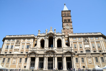 Fototapeta na wymiar La basilique Sainte-Marie-Majeure de Rome