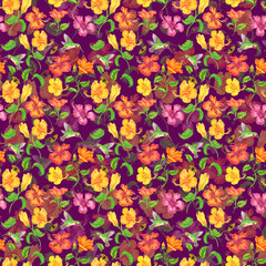 Fototapeta na wymiar Wallpaper of hibiscus flower with hummingbird and butterfly.