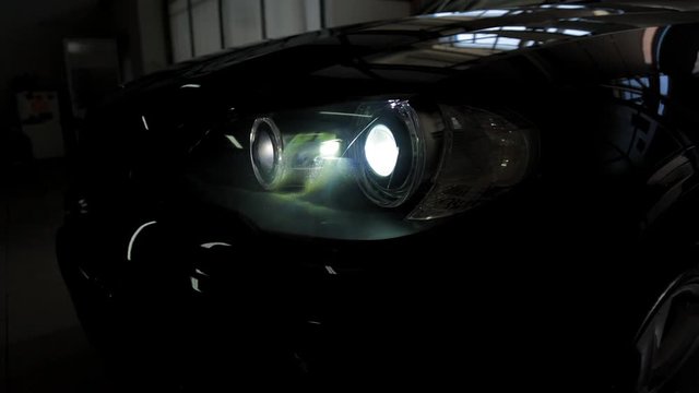 Black Car in a Garage