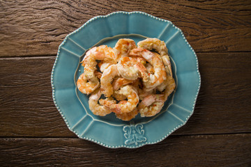 Big shrimp roasted in the pan - Camarao no bafo