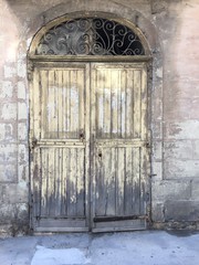 Old door and wall