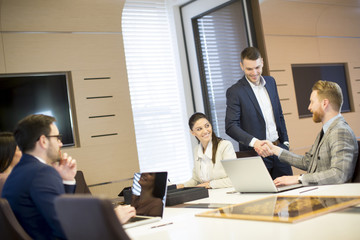 Young people working in the office
