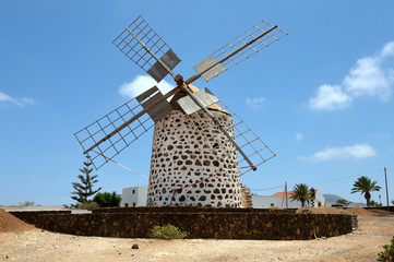 Windmill on Lajares, Fuerteventura, Spain