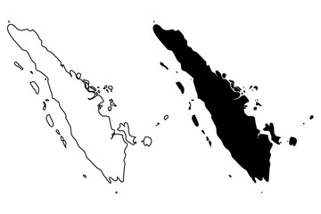 Sumatra map vector illustration, scribble sketch Sumatra - obrazy, fototapety, plakaty