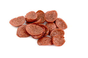 cereals with cocoa on white background