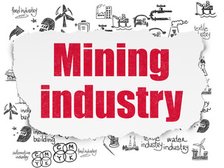 Fototapeta premium Manufacuring concept: Mining Industry on Torn Paper background