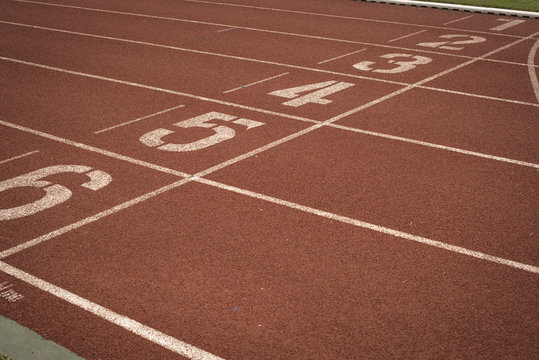 Running track with number,the path to success. © kavee29