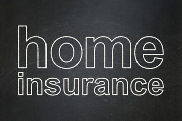 Fototapeta na wymiar Insurance concept: Home Insurance on chalkboard background