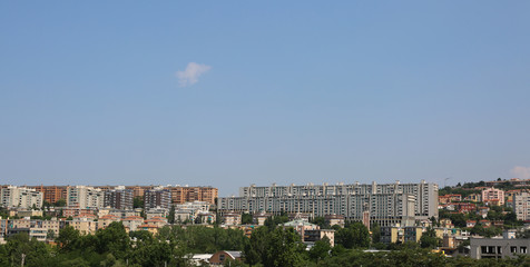 Fototapeta na wymiar large condominiums of the city of Trieste in Italy