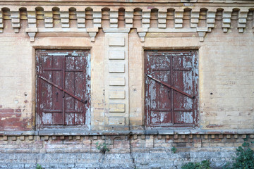 Old wall with windows