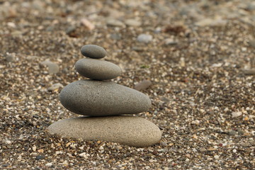 Fototapeta na wymiar pile of five stones