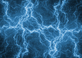 Blue lightning background, abstract plasma