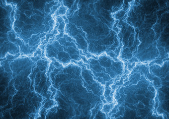 Blue lightning background, abstract plasma