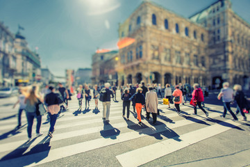 urban people in the city 