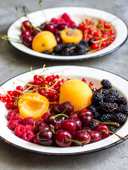 Fresh assorted fruit and berries