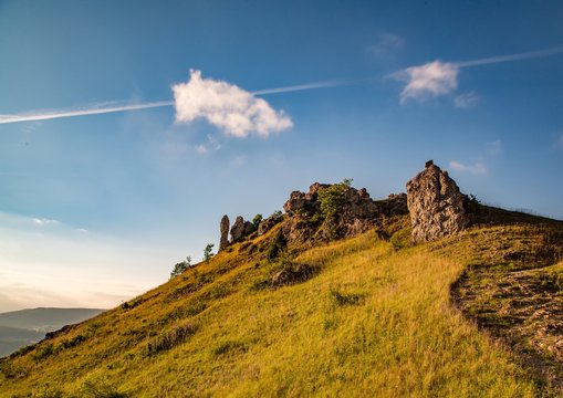 Landscape of the famous hill Walberla at the franconian suisse in Bavaria in south Germany