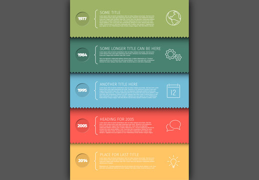 Sheared Banner Timeline Infographic 1