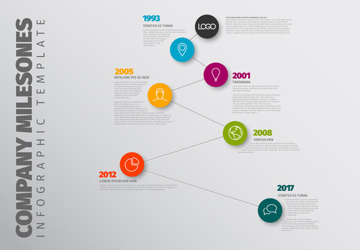 Vertical Zigzag Timeline Infographic Layout 1