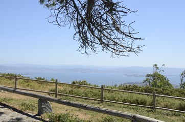 Fototapeta premium Panoramic viewpoint in La Curota, Galicia, Spain