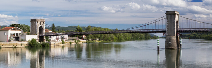 Fototapeta na wymiar Pont d`Andance in the Ardeche, France