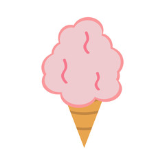 Cotton candy sugar clouds sugar food vector illustration.