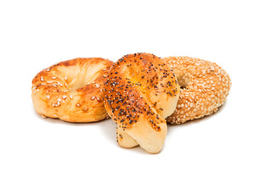 Baking with sesame seeds isolated