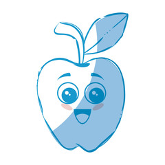 apple fruit icon over white background vector illustration