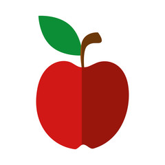 apple fruit icon over white background vector illustration