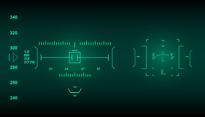 Obraz premium Futurystyczny wirtualny interfejs graficzny dotykowego użytkownika, HUD