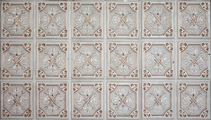 brown vintage ceramic tiles