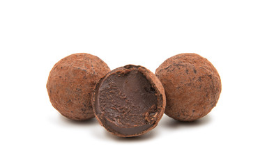 Candy truffles isolated