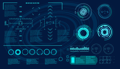 Futuristic virtual graphic touch user interface, HUD © PALERM089