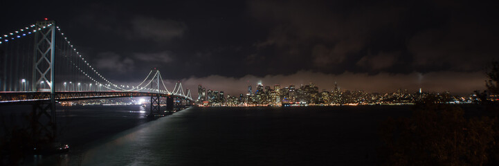 Obraz premium san francisco city skyline at night