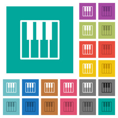 Obraz premium Piano keyboard square flat multi colored icons