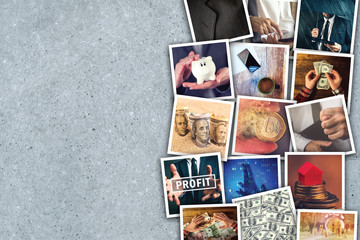 Business and entrepreneurship photo collage