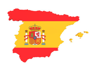 Map of Spain Isolated