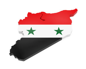 Map of Syria Isolated