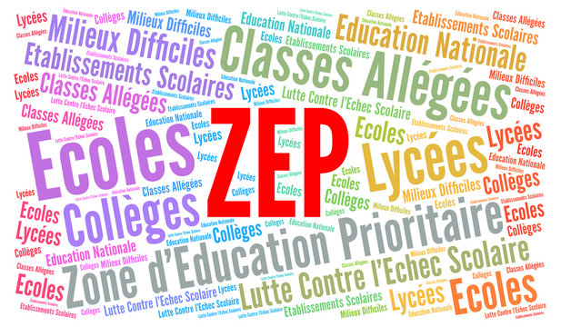 ZEP, zone d'&eacute;ducation prioritaire nuage de mots